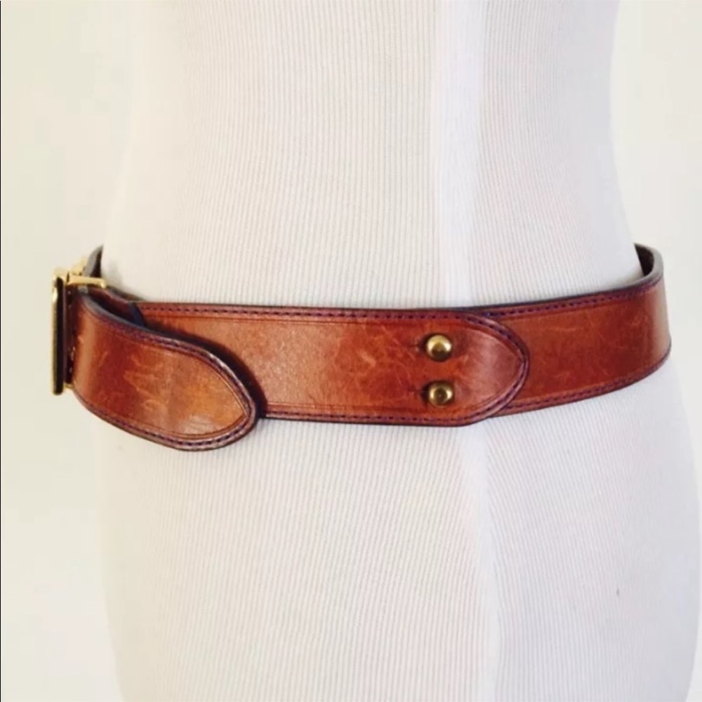 Just Cavalli Large blinged gold logo leather belt - Picture 5 of 5